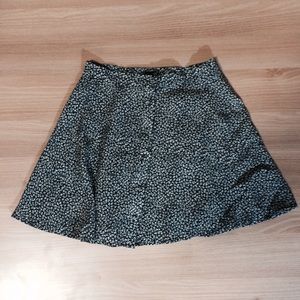 Printed high waisted skirt