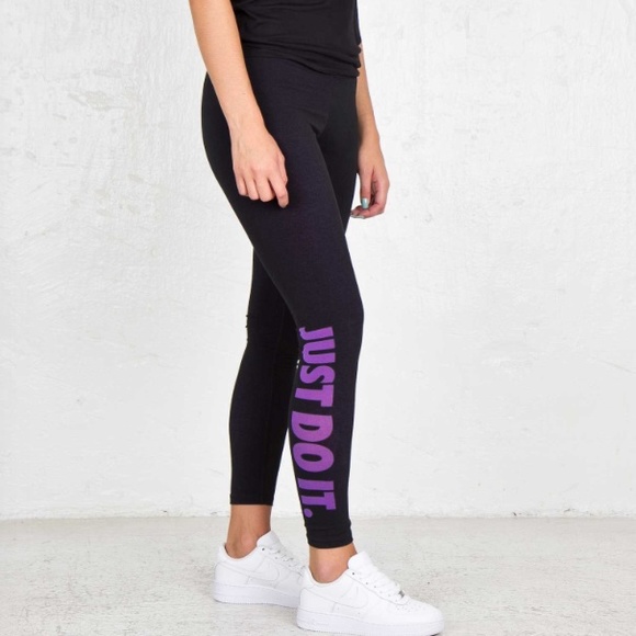 Nike Pants - NIKE  logo black leggings..