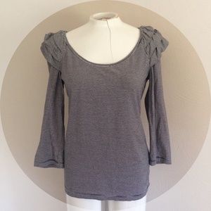 Ruffled Shoulder Top