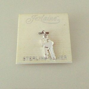 Sterling silver key charm