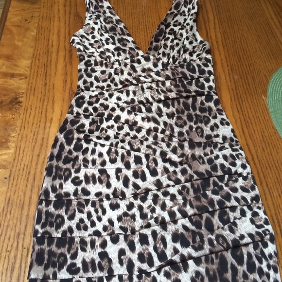 Leopard body con dress