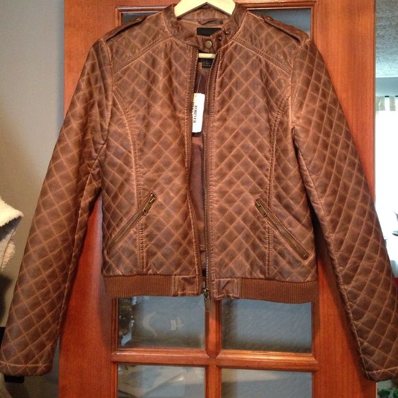 Forever 21 brown faux leather jacket