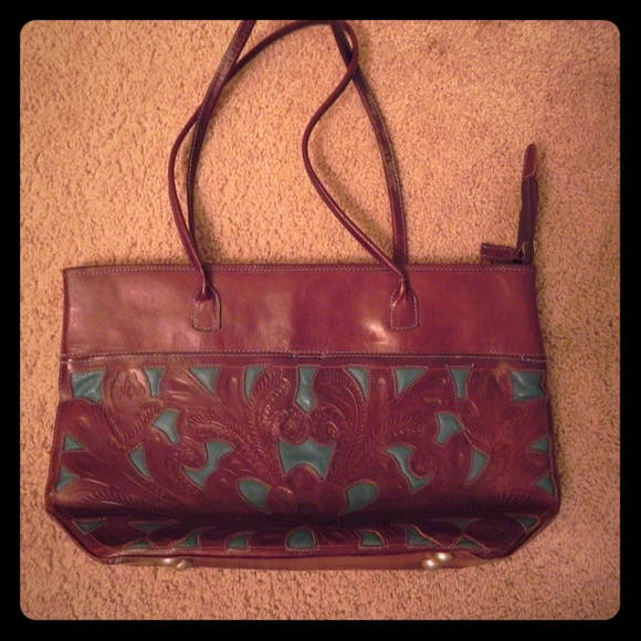 Vintage Leather Purse Tote