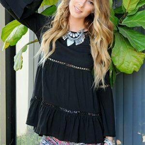 🎈SALE🎈Boho Bell sleeves Drapped Cotten Top S,M,L