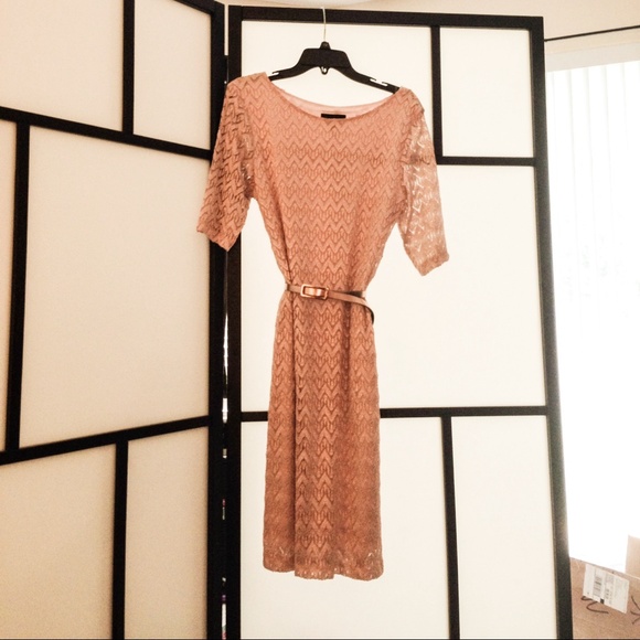 Pink lace dress