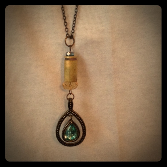 FEMININE & TOUGH! UPCYCLED brass bullet necklace