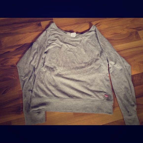 Victoria secret pink lounge long sleeve gray top - Picture 1 of 2