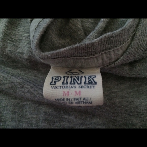Victoria secret pink lounge long sleeve gray top - Picture 2 of 2