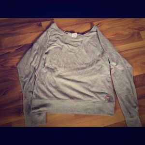 Victoria secret pink lounge long sleeve gray top
