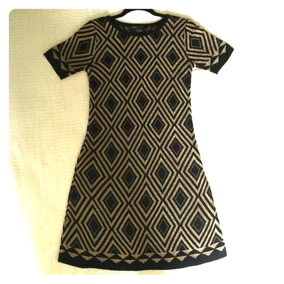 Just Taylor gold&black dress