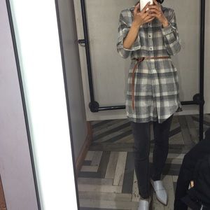 zara shirt dress small with belt