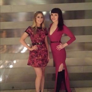 Sexy Red Maxi Dress w/Side Slit by MissGuided