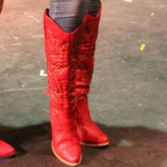 Red cowboy boots