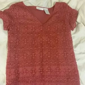 Diamond patterned red top