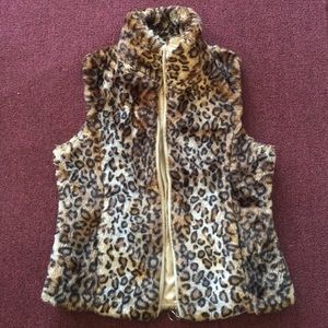 Fur cheetah vest