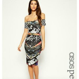 Asos PETITE Exclusive Bardot body conscious dress