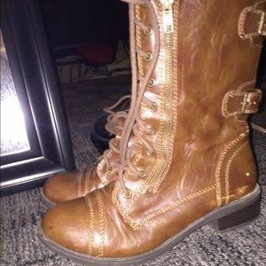 Brown Combat Boots