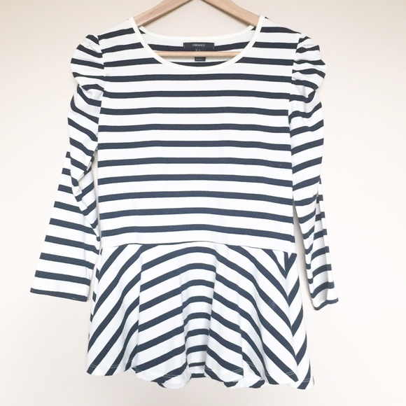 Striped Peplum Top