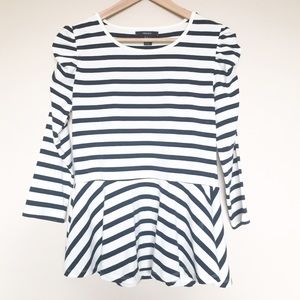 Striped Peplum Top