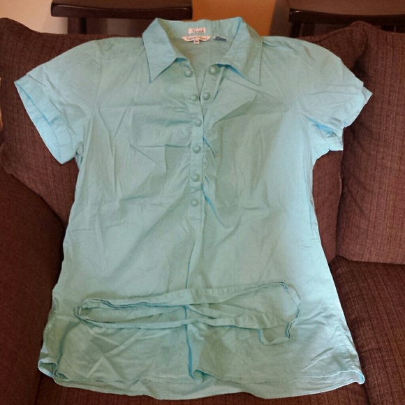 Blue maternity tunic top
