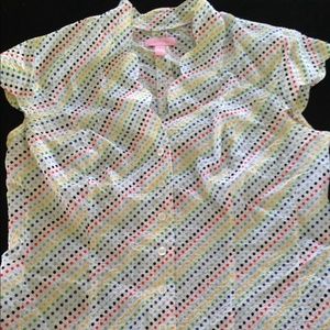 Scalloped edge Lilly Pulitzer blouse, size 8