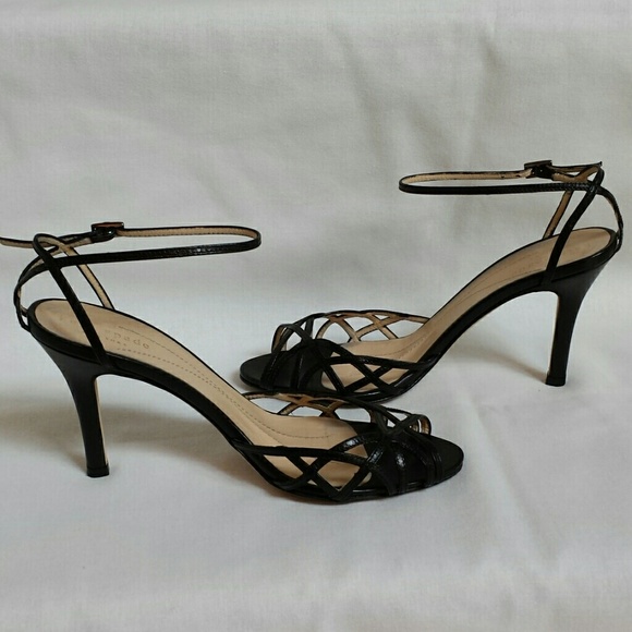 SOLD - Kate Spade Black Leather Dress Sandals - Picture 2 of 3
