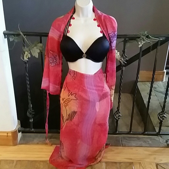 Wrap around 2 piece Swimsuit Cover-Up