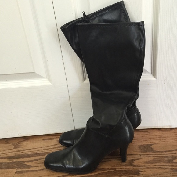 Black knee high boots