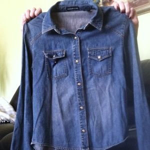 Jean button up