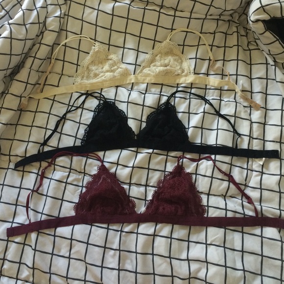3 urban outfitters kimchi blue lace triangle bra