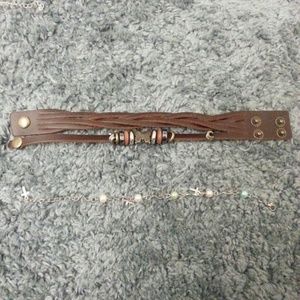 Bundle! Leather strap butterfly bracelet