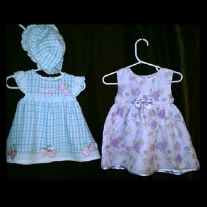 SOLD IN BUNDLE  girls dresses (2) sz. 18 mos.