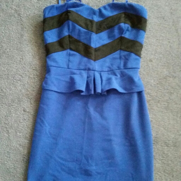 Blue cheveron dress