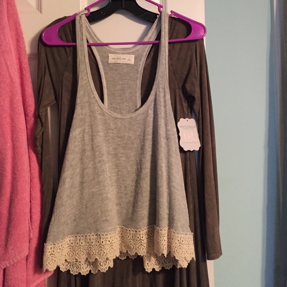 Abercrombie & Fitch lace trim tank top