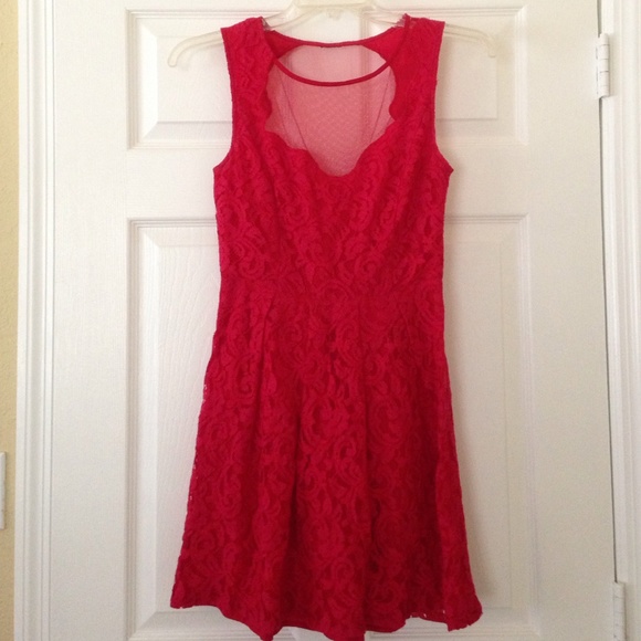 Urban Outfitters red lace dress - Picture 5 of 8