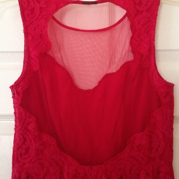 Urban Outfitters red lace dress - Picture 8 of 8