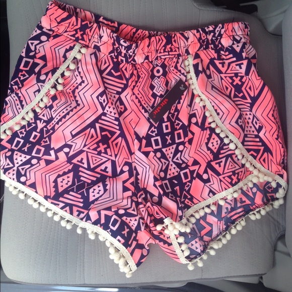 Other - Brand new with tags Pom Pom Aztec shorts