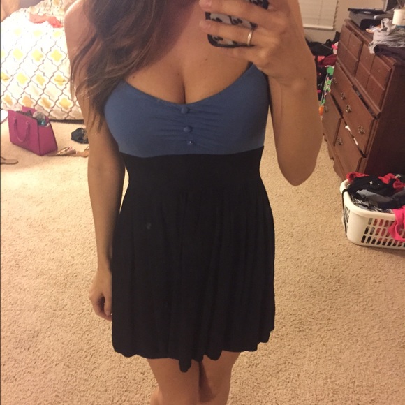 Blue and black dress - Picture 3 of 4