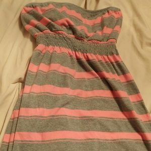 🚫SOLD🚫 Pink and grey strapless dress