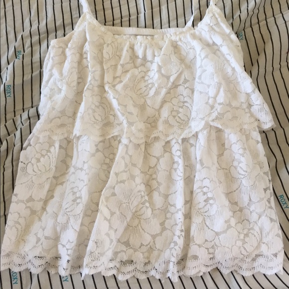 Abercrombie & Fitch flowy white tank top