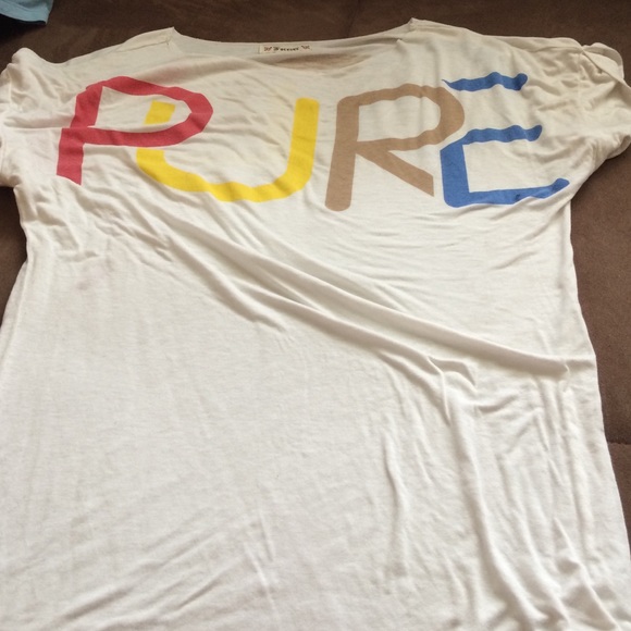 White "PURE GOLD" Top