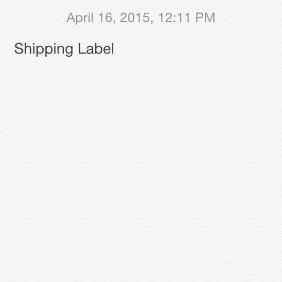 shipping label
