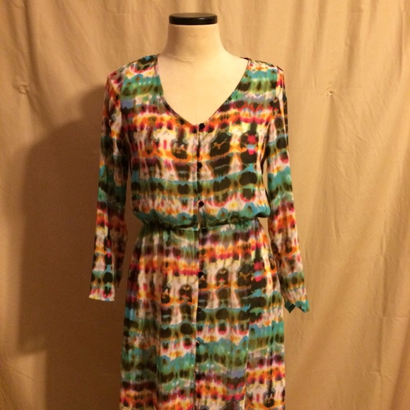 NWT Sheer Button Down Dress