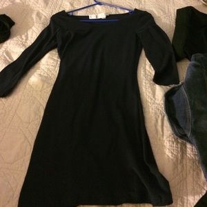 Navy blue 3/4 sleeve t shirt dress