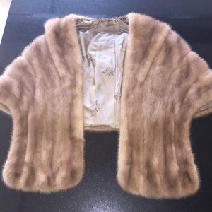 Vintage Brown Mink Shawl