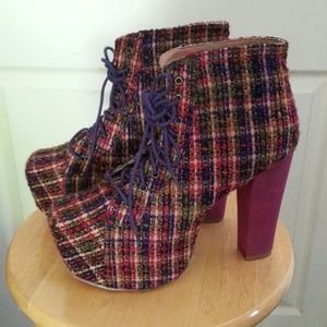 Shoe republic la plaid platform