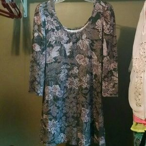 Free people floral & lace print dress