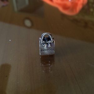 Authentic silver pandora shopping bag charm