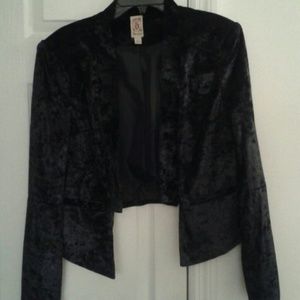 Black velvet blazer