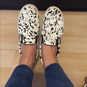 Skater shoes PONY HAIR blk/wht print